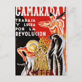 Spanien ziviler Krieg CNT-FAI Originalposter 1936 Postkarte