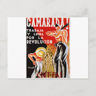 Spanien ziviler Krieg CNT-FAI Originalposter 1936 Postkarte