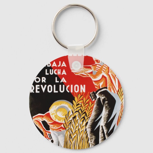 Spanien ziviler Krieg CNT-FAI Originalposter 1936 Schlüsselanhänger (Vorderseite)