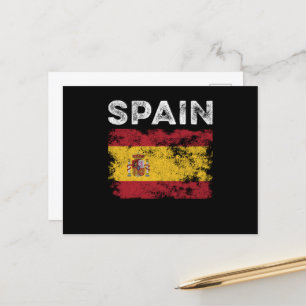 Spanienflagge bedruckt - Spanische Flagge Postkarte