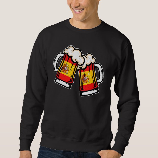 Spanienflagge Bierkrug   Cooles spanisches Bier Sweatshirt (Vorderseite)