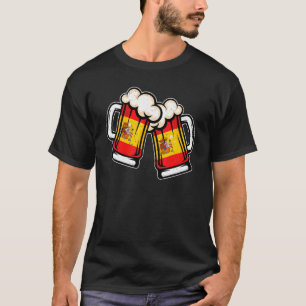 Spanienflagge Bierkrug Cooles spanisches Bier T-Shirt