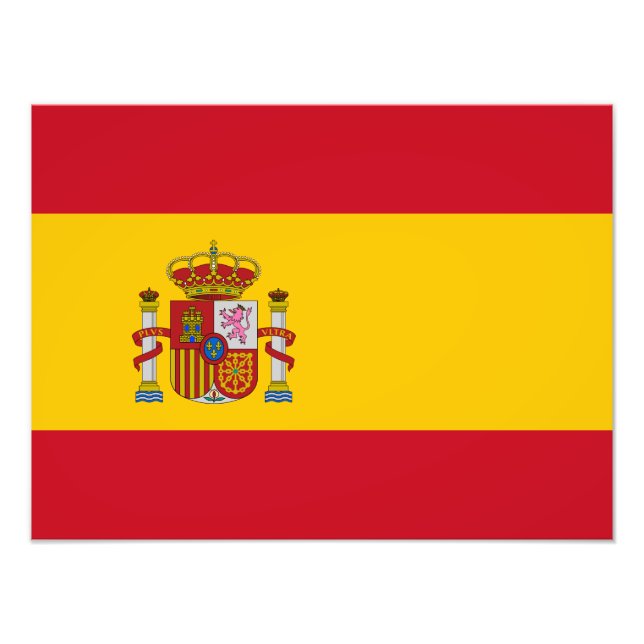Spanienflagge Fotodruck (Vorne)