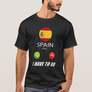 Spanienflagge Souvenir Spanien Ruft An T-Shirt