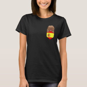 Spanienflagge Spanischer Wasserhund Hund In Tasche T-Shirt