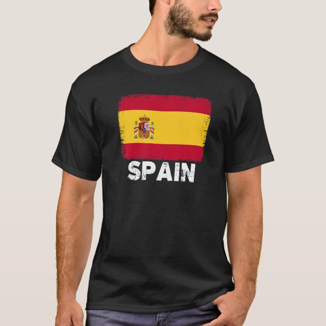 Spanienflagge Unterstützen Sie das spanische Volk  T-Shirt (Vorderseite)
