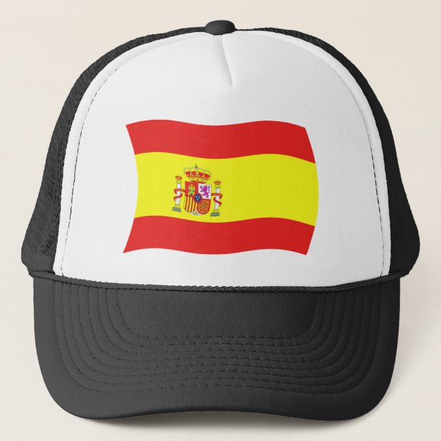 Spanienischer Flaggenhut Truckerkappe (Vorderseite)