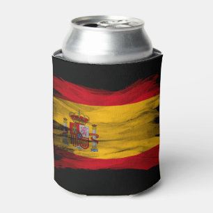 Spaniens Flagge - Pinselstrich Dosenkühler