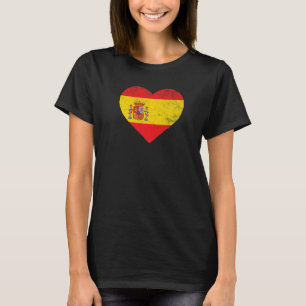 Spanier Spanisch Espana-Flagge Herz Ich liebe Span T-Shirt