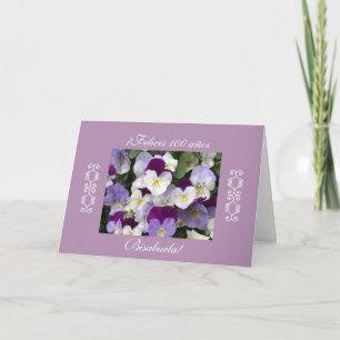 Spanisch: 100 anos/Geburtstag Cumpleanos Karte