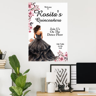 Spanisch 15. Geburtstag Elegant Quinceanera Poster