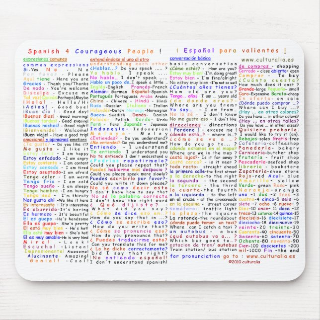 Spanisch 4 mutige Leute Mousepad (Vorne)