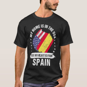 Spanisch American Patriot Groud Proud My Heart is T-Shirt