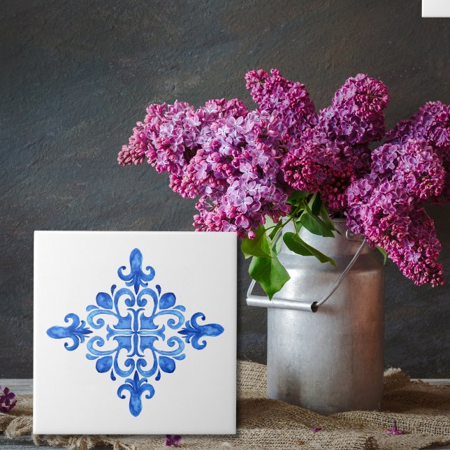 Spanisch Blau und Weiß Portugiesisch Azulejo Kitch Fliese (Von Creator hochgeladen)