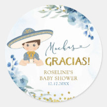 Spanisch Blue Es Biñ o Boy Baby Shower Gracias
