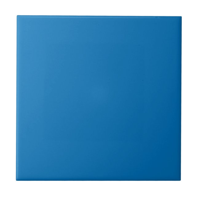 Spanisch Blue Solid Color Tile Fliese (Vorderseite)