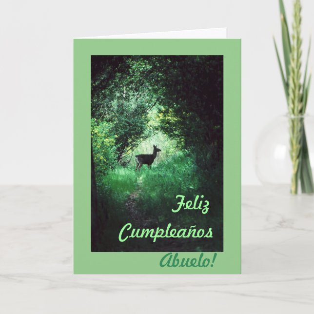 Spanisch: Cumpleaños abuelo /Grandpa b-tägig Karte (Vorderseite)