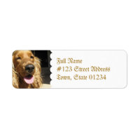 Spanisch Dog Mailing Label