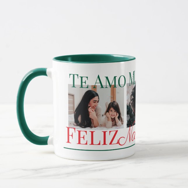 Spanisch Einzigartig Zwei Fotos Weihnachtsgeschenk Tasse (Links)