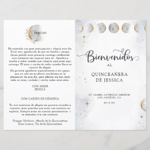 Spanisch, Elegant Celestial Quinceñera Programm