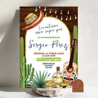Spanisch Erhebt das Glas für Tequila Geburtstag Einladung