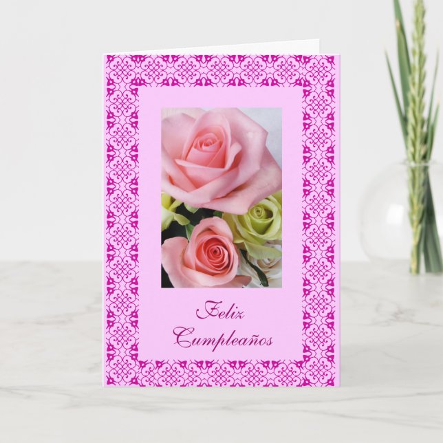 Spanisch: Feliz Cumpleanos Karte (Vorderseite)