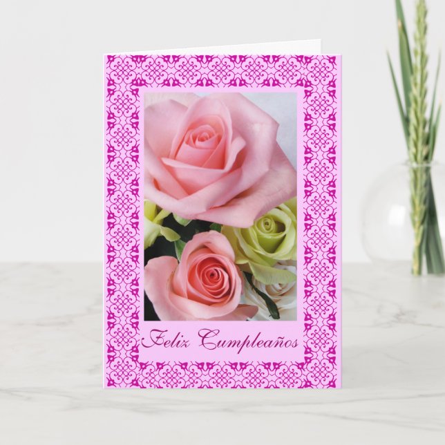 Spanisch: Feliz Cumpleanos Karte (Vorderseite)