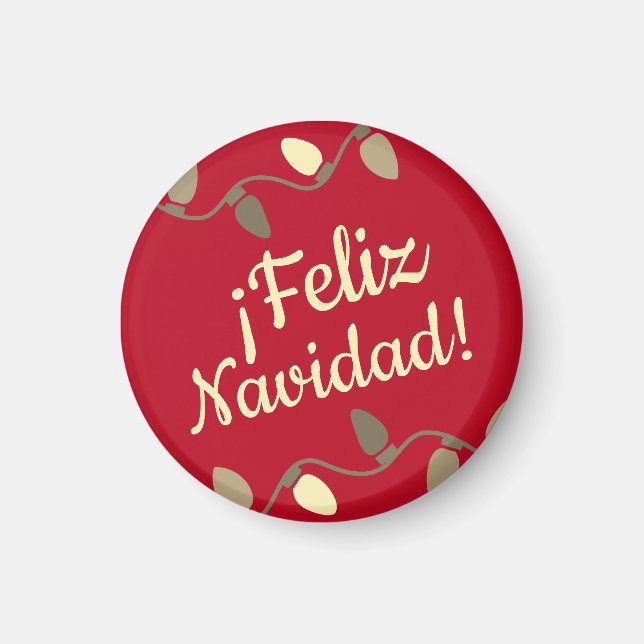Spanisch Frohe Weihnachten Feliz Navidad Magnet (Vorne)
