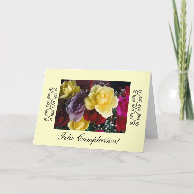 Spanisch: Geburtstag/Cumpleaños Karte (Vorderseite)