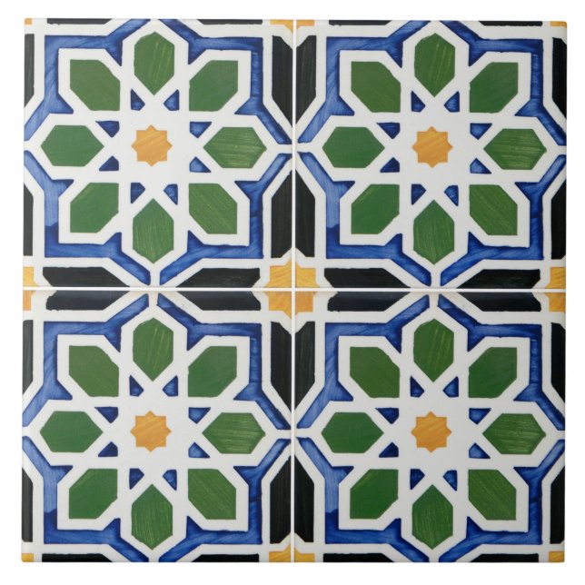 Spanisch geometrisch verzahnt fliese (Vorderseite)