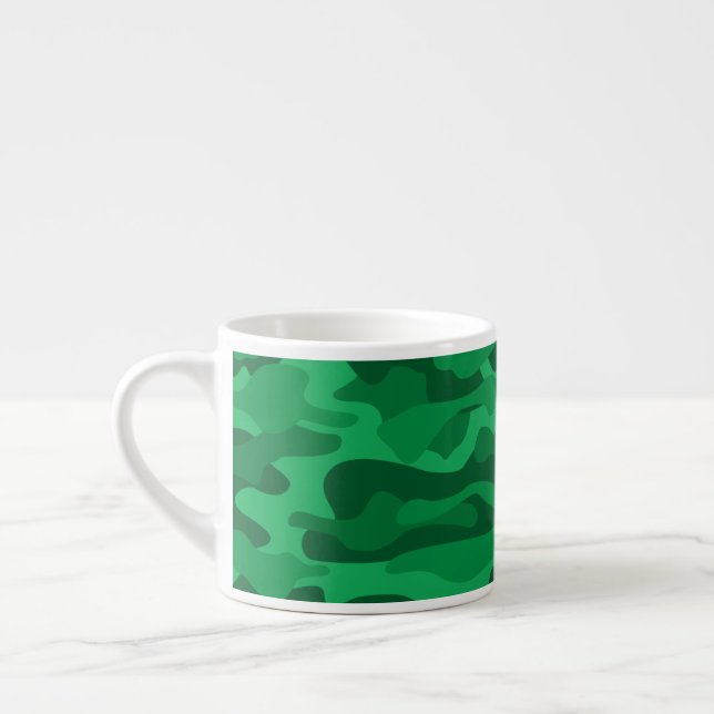 Spanisch-grüne Camouflage Espressotasse (Links)