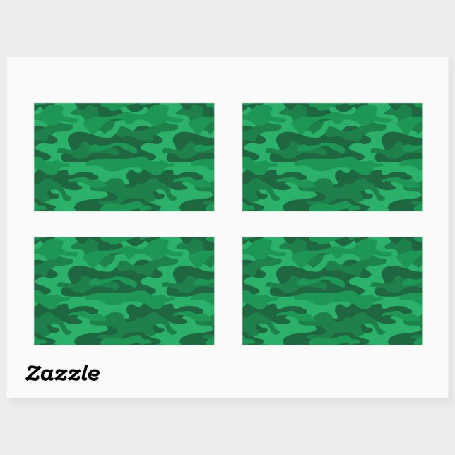 Spanisch-grüne Camouflage Rechteckiger Aufkleber (Blatt)