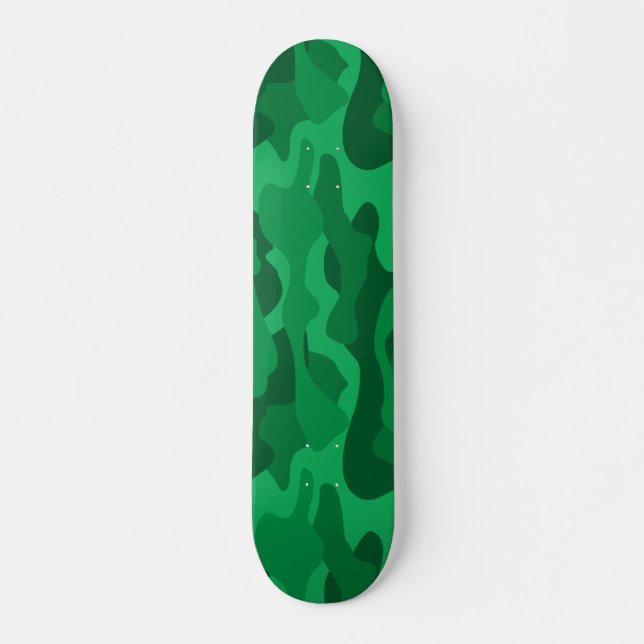 Spanisch-grüne Camouflage Skateboard (Vorne)