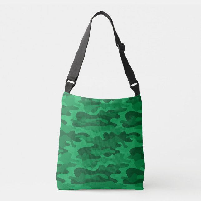 Spanisch-grüne Camouflage Tragetaschen Mit Langen Trägern (Vorderseite)