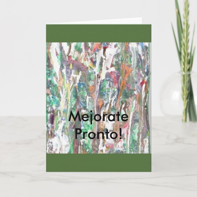 SPANISCH, Gruß, Anmerkungs-Karte. "Mejorate Karte (Vorderseite)