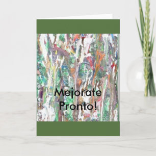 SPANISCH, Gruß, Anmerkungs-Karte. "Mejorate Karte