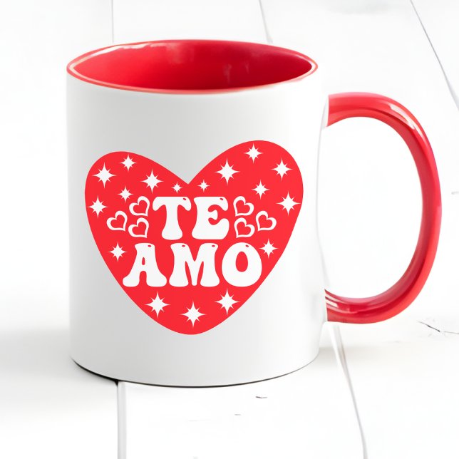 Spanisch I Liebe Du Te Amo Red Valentine's Day Tasse (Von Creator hochgeladen)