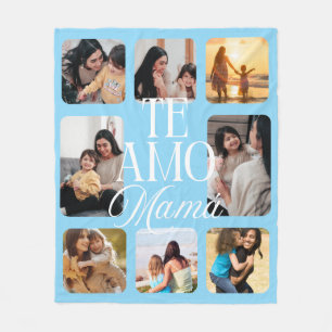 Spanisch Ich liebe dich Mama Hellblau 8 Foto Gesch Fleecedecke