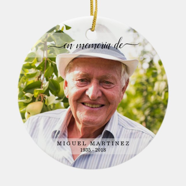 Spanisch im Beileid der Gedächtnisbeerdigung Keramik Ornament (Vorne)