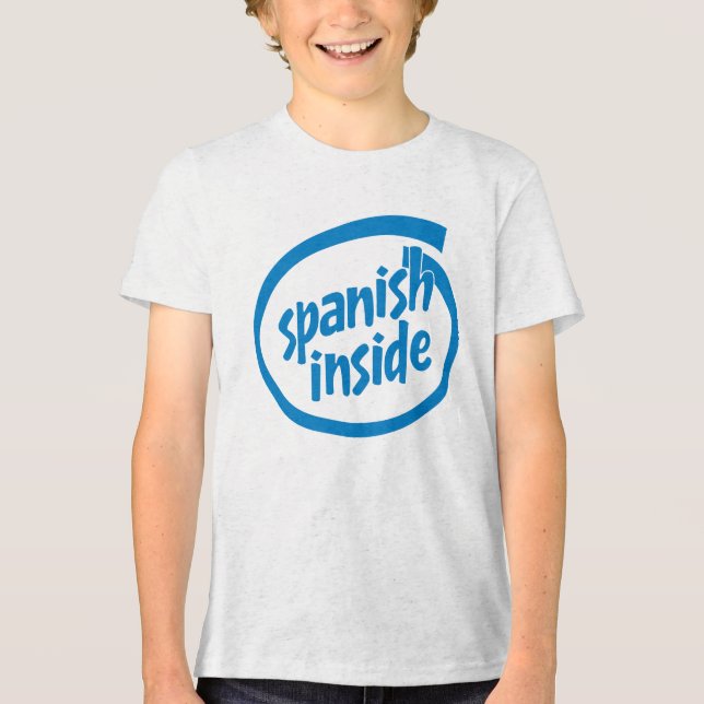 Spanisch im Inneren Tri-Blend Shirt (Vorderseite)