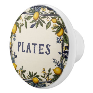 Spanisch Lemon Custom Kitchen Schublade Label Keramikknauf