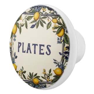 Spanisch Lemon Custom Kitchen Schublade Label Keramikknauf