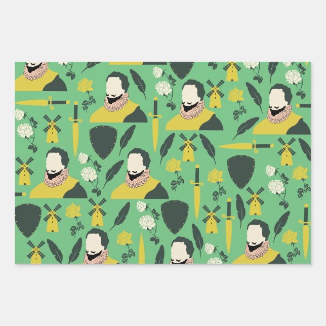 Spanisch Literaturlehrer Packpapier Geschenkpapier Set (Vorderseite)