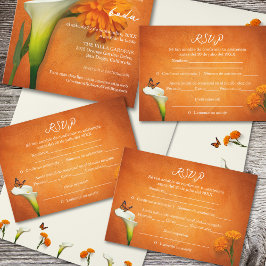 Spanisch, Marigolds, mexikanische RSVP-Karte für H Dankeskarte