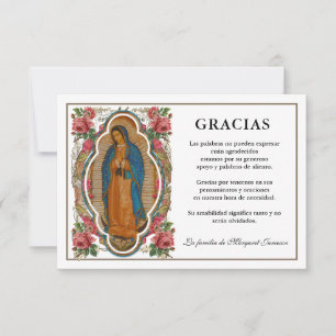 Spanisch Mary Guadalupe Vielen Dank Dankeskarte