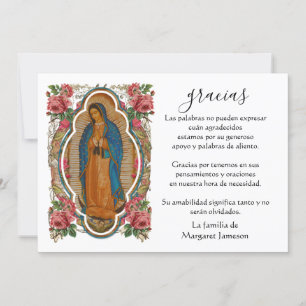 Spanisch Mary Guadalupe Vielen Dank Dankeskarte