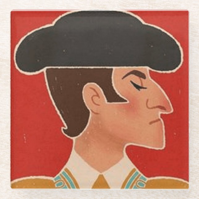 Spanisch Matador | Spanien Glasuntersetzer (Vorderseite)