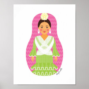 Spanisch Matryoshka Poster