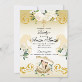 Spanisch Mexikanische Taufe Gold Girl Charra Einladung