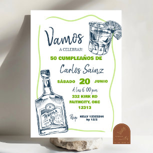 Spanisch Mexikanische Tequila Man Birthday Party Einladung